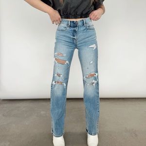 high rise dad jeans